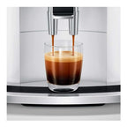 Jura E8 Automatic Espresso Machine (Piano White) with Glass Milk Container