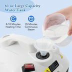Multipurpose Steam Cleaner 1800W Portable Household Steamer with 61 oz Tank