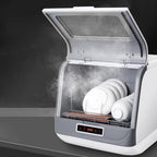 800W Tabletop Dishwasher, IPX1 Waterproof, Multiple Wash Programs, Portable Dishwasher with Water Tank Air Dry 110V