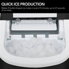 Whynter Compact Portable Ice Maker, 27 lb Capacity, Black