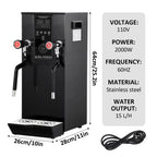 Commercial Coffee Milk Frother, 110V Automatic Frother with 12L Capacity for Restaurants (Black)