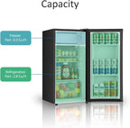HUMSURE 3.1 Cu.ft Mini Fridge with Freezer, Single Door Compact Refrigerator for Dorm, Office