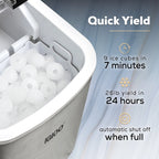 Igloo Handled Automatic Ice Machine Self Cleaning Countertop Ice Maker with Scoop, Aqua