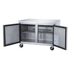 60 in. Two Door Commercial Undercounter Freezer in Stainless Steel 15.53 cu. ft.