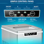 Costway Ice Maker Machine Countertop 26Lbs/24H Portable W/Scoop & Basket Silver
