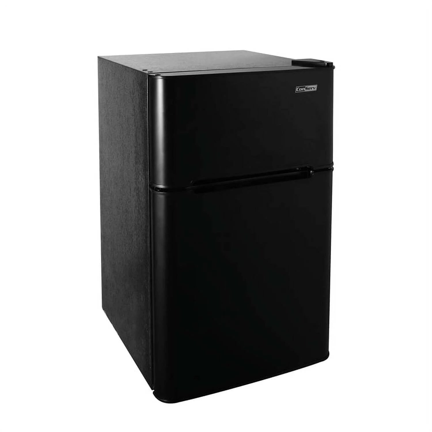 Conserv 19" BLACK Compact 2 Door Mini Refrigerator 3cf Reversible Door 110V