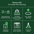 iRobot Roomba 105 Vac Robot Vacuum with AutoEmpty Dock, 75 Days Self-Emptying , Carpet & Hard Floors, Intense Power-Lifting Suction, Avoids Mopping Carpets, LiDAR, Model# Q352020