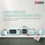 Haden Heritage 1500 1.7 Electric Kettle, Matte Black Finish with Copper Accents