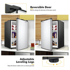 Spaco 3 Cubic Feet Compact Upright Freezer with Stainless Steel Door, Compact Refrigerator for Dorm, Office, Bedroom