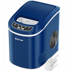 Costway Silver Portable Compact Electric Ice Maker Machine Mini Cube 26lb/Day