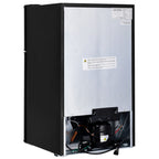Barara King Fridge Freezer, Refrigerator,3.2 cu ft. Compact Stainless Steel Refrigerator-Gray