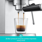 CASABREWS CM5418 20-Bar Espresso Machine and Coffee Maker, Silver