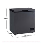 Frigidaire, 5.0 Cu. ft. Chest Freezer, Black Granite Design