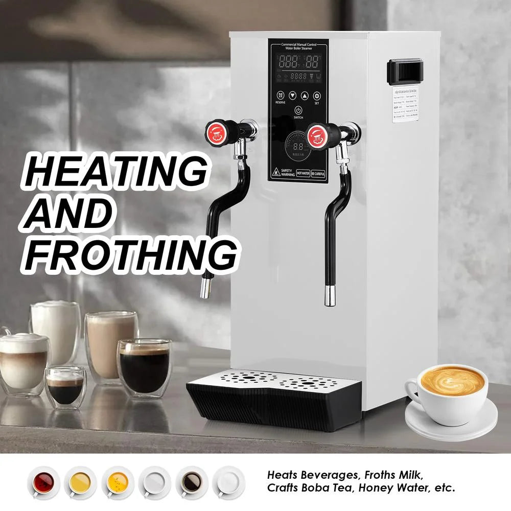 Commercial Coffee Milk Frother, 110V Automatic Frother with 12L Capacity for Restaurants (Black)