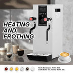 Commercial Milk Frother, 110V 1400W Automatic Foam Machine with LED Display for Coffee Shops (Black)