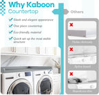 Kaboon Melamine Washer Dryer Countertop with Edge Rails �C Laundry Room Organization