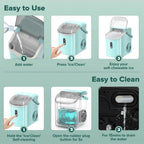 KISSAIR Nugget Ice Maker Countertop with Soft Chewable Pellet Ice, Portable Ice Machine with Handle, 35lbs/24H, Grey