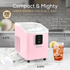 Igloo Self-Cleaning Countertop Ice Maker - Compact and Portable - Creates 26 lbs. Per Day, 8 Pieces Ready Every 7-8 Minutes - Includes Ice Scoop and Basket - Aqua
