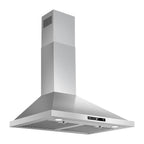30 inch New Stainless Wall Mount Range Hood Kitchen Stove Exhaust Vent 3-Speed Fan 120V with Led Bulb