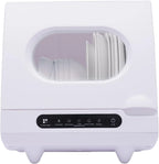 Mini Dishwasher, 5 Washing Programs Portable Dishwasher 1200W RV Dishwasher Countertop Built-In Water Tank 360°Dual Spray Compact Dishwasher for RV Apartments, Camping