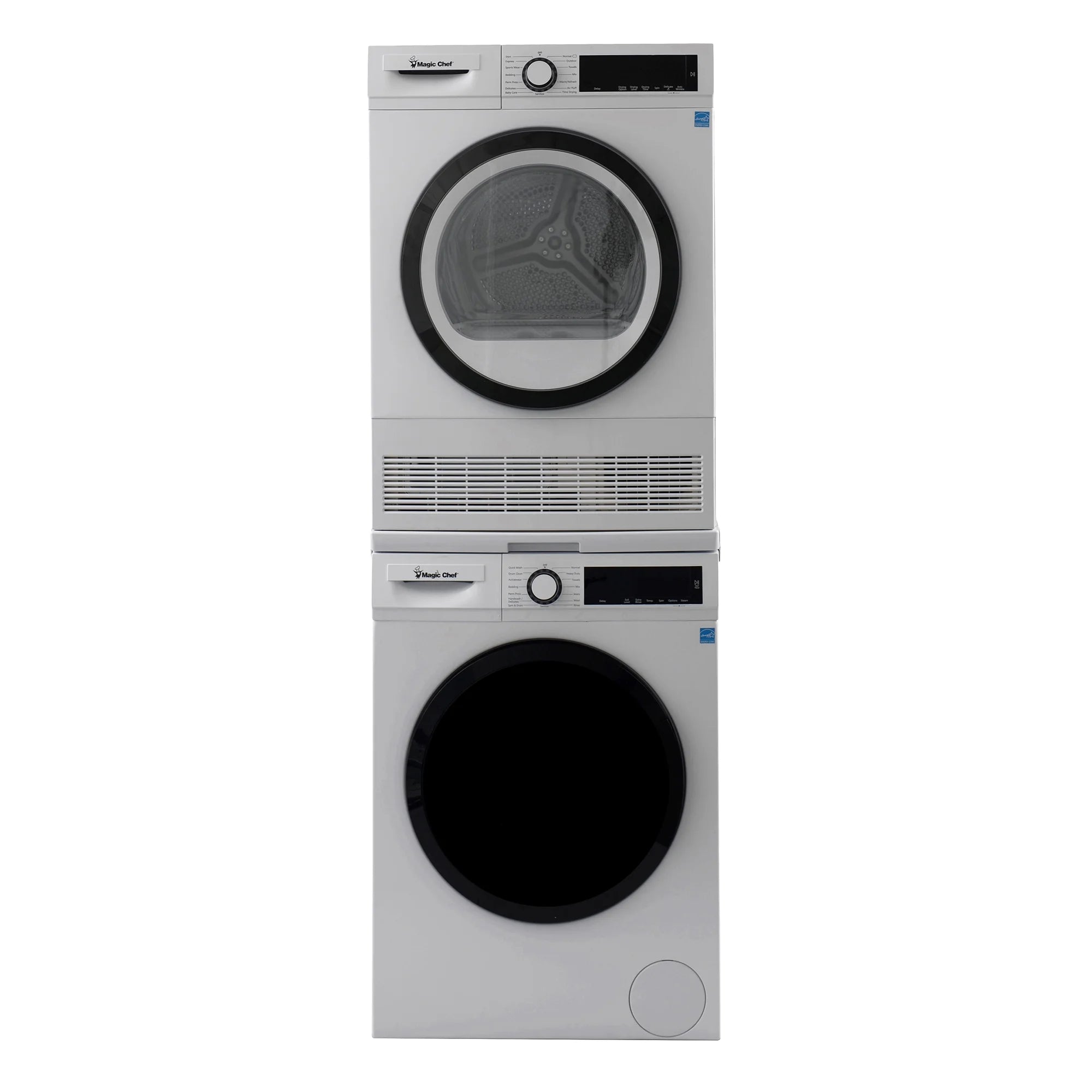 Magic Chef 4.0 cu. ft. Ventless, Condensing Front Load Stackable Electric Dryer, 24 in. in White in White