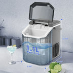 LHRIVER Countertop Nugget Ice Maker, 35Lbs/24H, Soft Chewable Ice, Ice Scoop, Self-Cleaning, White