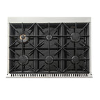 36 in. 5.2 cu. ft Dual Fuel Range for Natural Gas Sealed Burners in Blue.