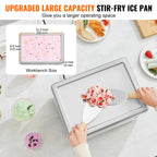 KFFKFF Fried Ice Cream Roll Machine - A Rolled Ice Cream Maker with a 19.3 x 14.9 Inch Pan