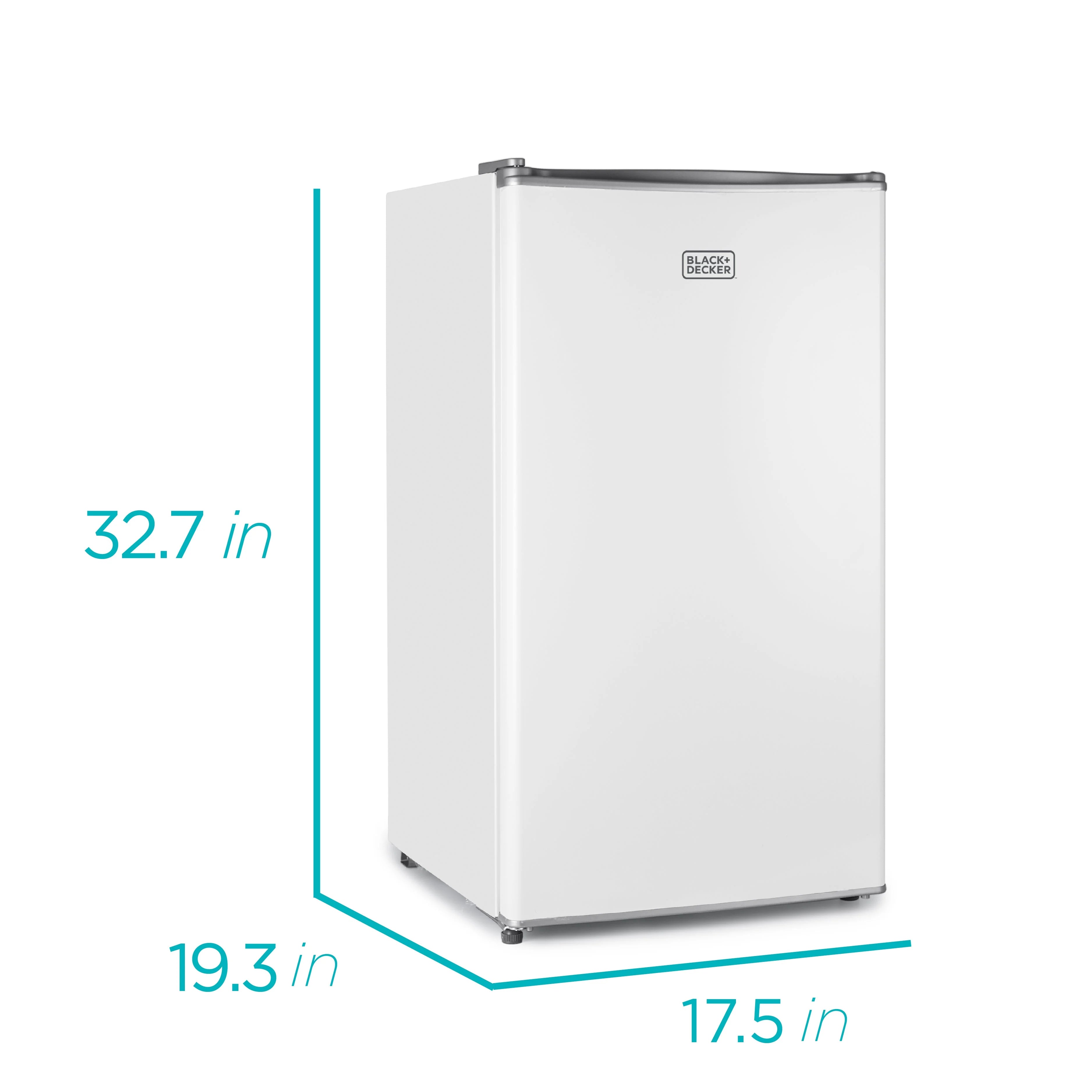 BLACK+DECKER BCRK32B Compact Refrigerator & Mini Fridge with Freezer, 3.2 cu. ft., Black
