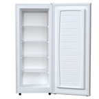 Auseo 7 Cu. ft. Upright Freezer with 4 fixed grid shelves, Space Saving, Adjustable Temperature Controls, Garage Ready deep Freezer, Manual Defrost, White