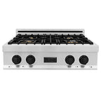 ZLINE 36 in. Autograph Edition Rangetop in Stainless Steel with Gold Accents (RTZ-36-G)