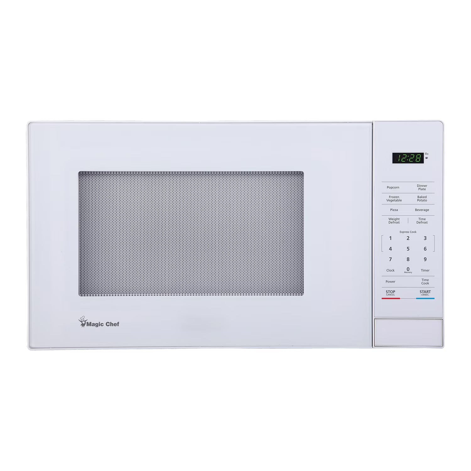 Magic Chef 1.6 Cu. ft. 1100W Countertop Microwave Oven with Push-Button Door in Black, New