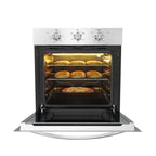 Empava 24 inch Electric Single Wall Oven, Stainless Steel Built-in Wall Oven, Mechanical Knobs Control, 24WOE40L