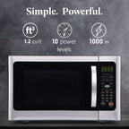 Farberware Professional 1.2 Cu. Ft. 1000-Watt Microwave Oven with Sensor Cooking, Stainless Steel/Black Body Wrap