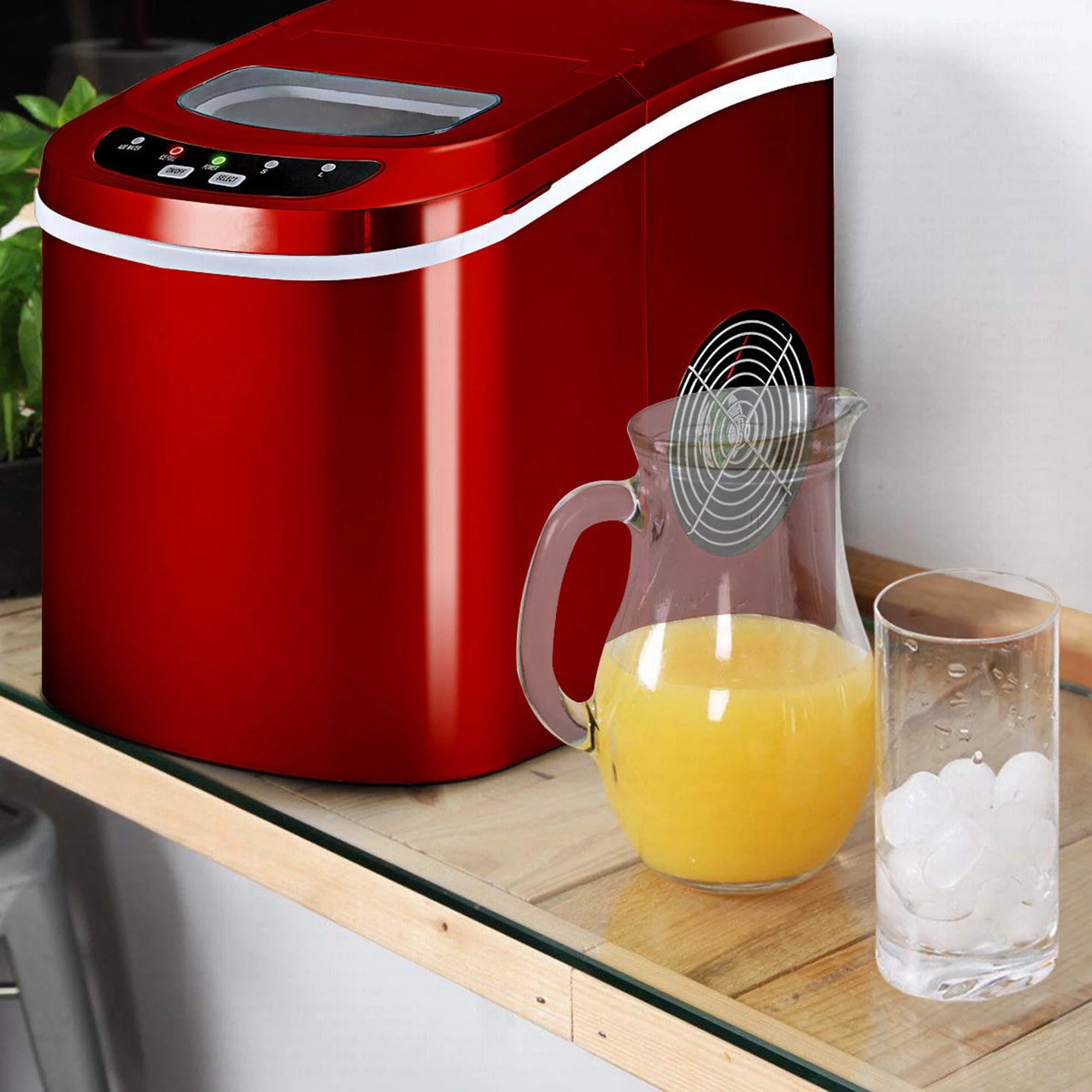 Costway Silver Portable Compact Electric Ice Maker Machine Mini Cube 26lb/Day