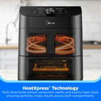 Midea 11 Quart 2-Basket Air Fryer, 8-in-1 Sync Finish Cooking