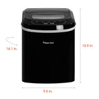 Magic Chef 27 lb. Capacity Portable Countertop Ice Maker, Black (Bullet Ice)