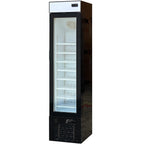 NSF 17 in. Narrow Single Glass Door Upright Freezer, Commercial Freezer 3.7 Cu. Ft. Ice Cream Freezer