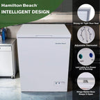 Hamilton Beach 5.0 Cu. Ft. Chest Freezer, White, HBFRF510