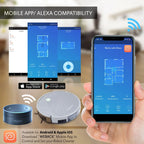 Pure Clean PUCRC660 - Smart Robot Vacuum Cleaner - Robot Cleaning Vacuum with Downloadable App and Remote Control