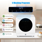 Portable Countertop Dishwashers, Compact Dishwashers with Air-Dry Function for Small Apartments, 5 Washing Programs