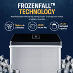 Newair Portable Countertop 40lb Clear Ice Maker Machine, Stainless Steel