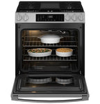 General Electric 30 in Slide-In Double Oven Gas Range in Silver