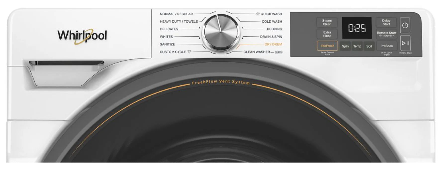 Whirlpool WFW5720RW 4.5 cu. ft. Smart Front Load Washer FreshFlow Vent System
