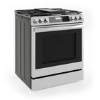 Midea 30-In Slide-In Gas Range with Wi-Fi Connectivity and Fan Convection, Stainless Steel, MGS30S2AST