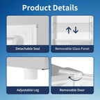 BANGSON 3.2 Cu.Ft. Mini Fridge, Compact Refrigerator with Reversible Door, Silver