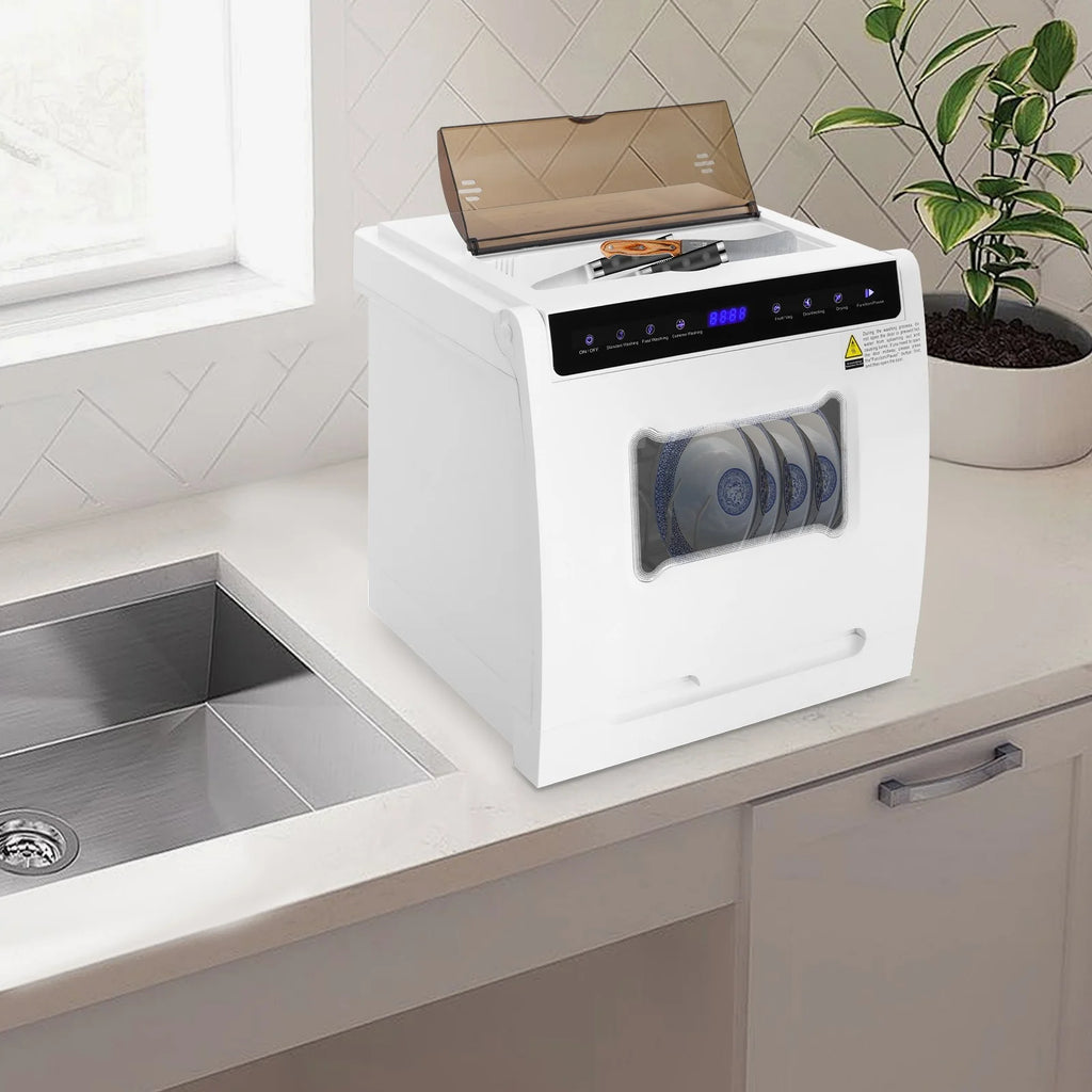 Compact Dishwasher, 18.11in Width with 4-6 Place Settings, 5 Wash Modes and Disinfection Function, Ideal for Apartments and RVs