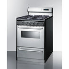 24" Wide Gas Range, Sealed Burners