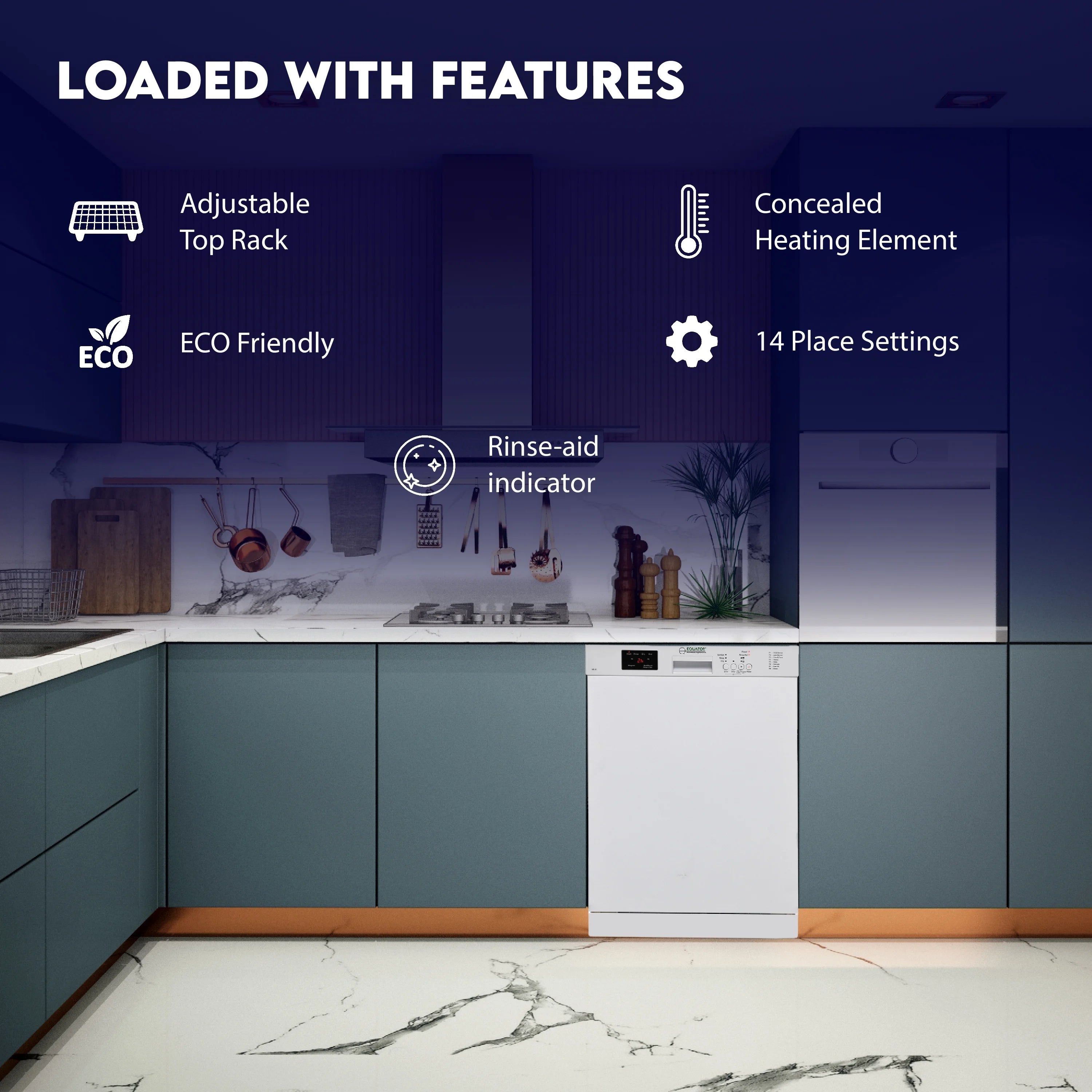 Equator Europe 24" Built in 14 place Dishwasher in Stainless