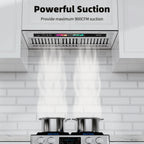 Brano 36-Inch Built-in Range Hood Insert , Voice/Gesture/Touch Control, 900 CFM, 4-Speed, Ducted/Ductless, Adjustable Lights